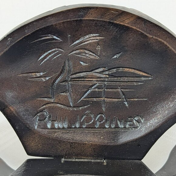 Large hand-carved wooden crab trinket holder from Philippines - 14 inch - Picture 6 of 10